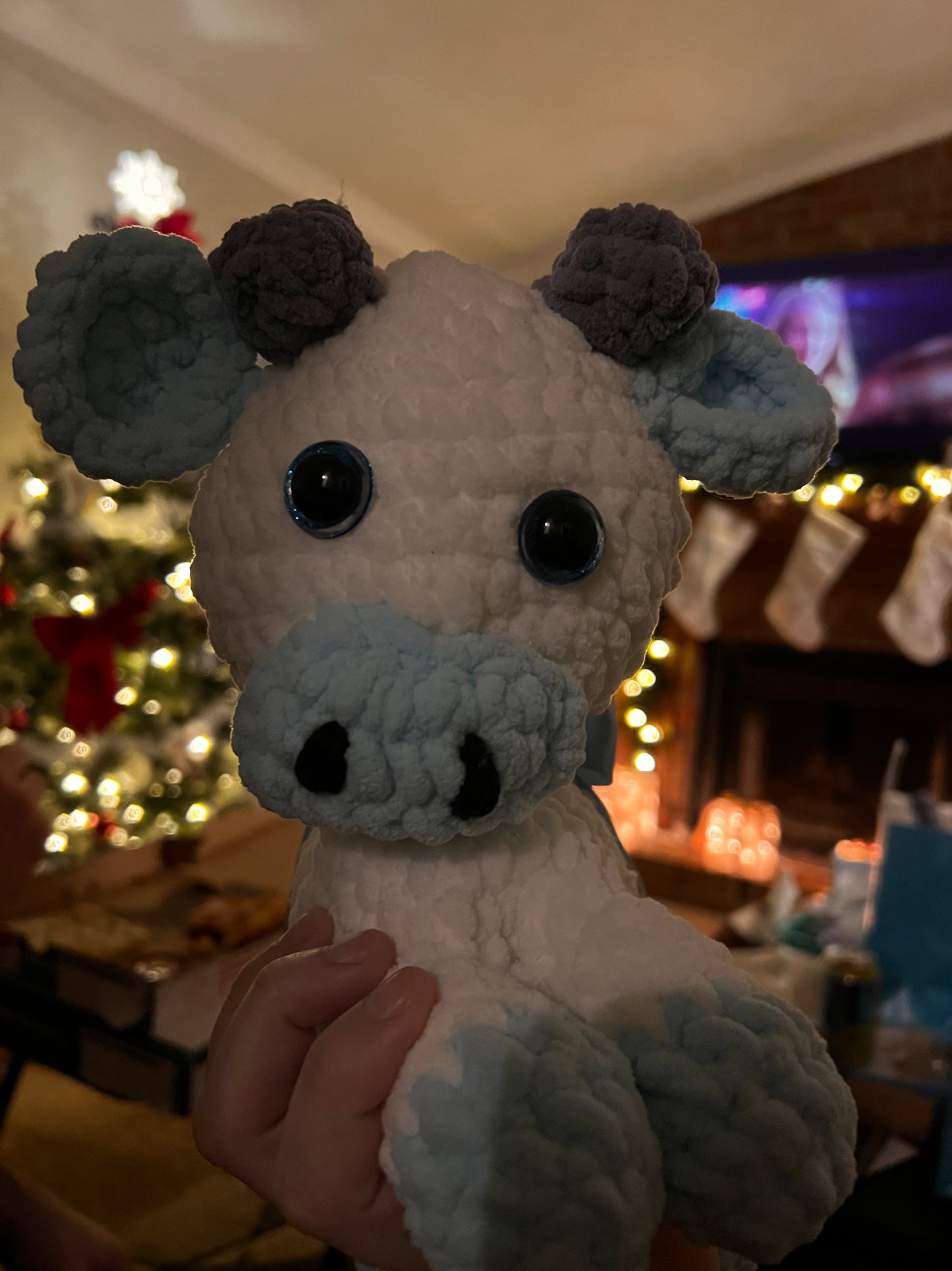 Crocheted baby cow