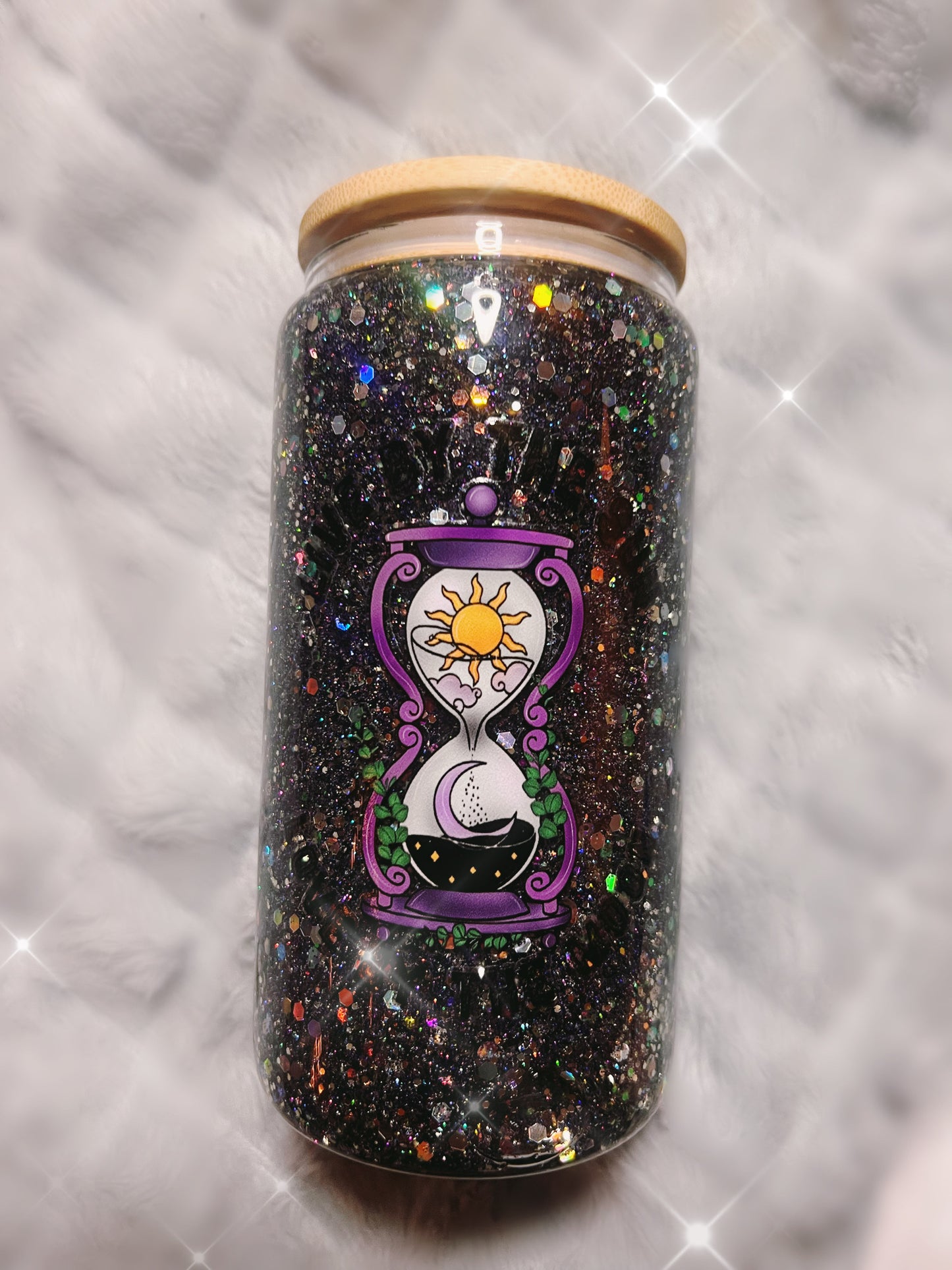 Glitter Snowglobe “Live by the Sun, Love by the moon “ Ready to ship